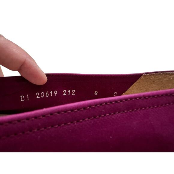 Salvatore Ferragamo Suede Ballet Flats Purple Magenta Size 8 - Picture 9 of 10